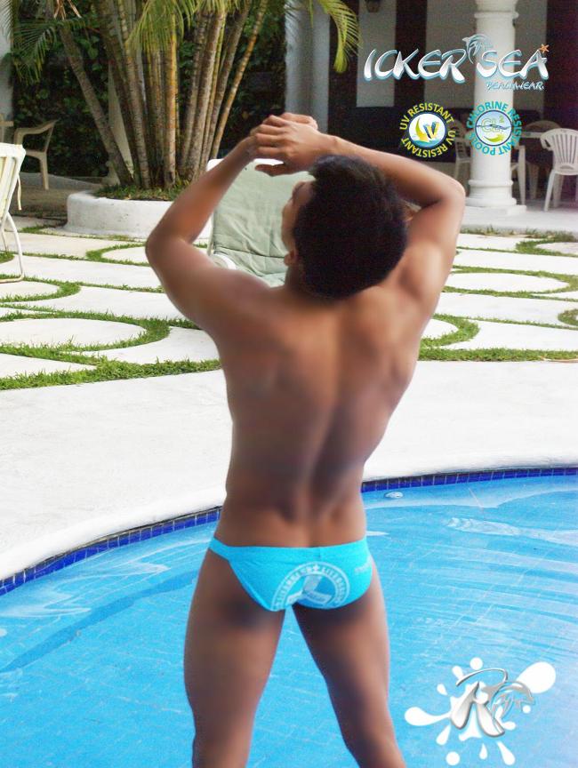 Icker Sea Lifeguard Micro Slip Bikini Swimwear Blue COB-13-11