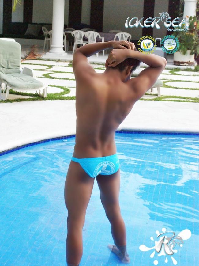 Icker Sea Lifeguard Micro Slip Bikini Swimwear Blue COB-13-11