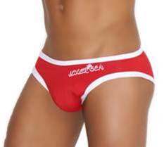 Icker Sea Zipper Back PAS Slip Bikini Swimwear Red COB-13-18