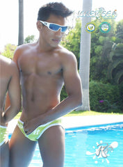 Icker Sea Zipper Front ACT Slip Bikini Swimwear Green COB-13-22