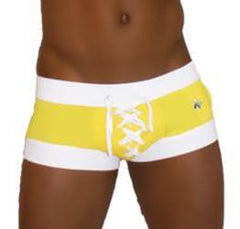 Icker Sea Legs Shoe Lace Pouch Square Cut Trunk Swimwear Mango COB-13-44