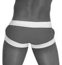 Icker Sea Legs Shoe Lace Pouch Square Cut Trunk Swimwear Green COB-13-45