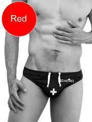 Icker Sea Lifeguard Tanga Thong Swimwear Red COB-14-LTW03
