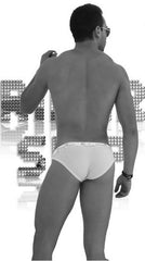 Icker Sea Sailor Belted Logo Slip Bikini Swimwear White COB-14-MS05