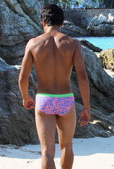 Icker Sea Letters Bikini Swimwear Pink/Green COB-15-01