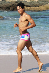 Icker Sea Spring Square Cut Trunk Swimwear Pink/Blue COB-15-05