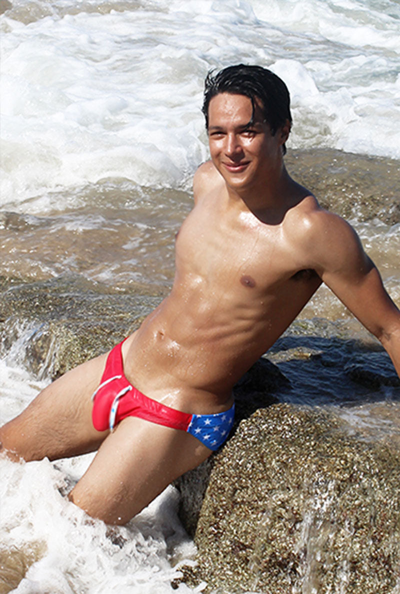 Icker Sea Stars Bikini Swimwear Red/Blue COB-15-07