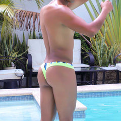 Icker Sea Frozen Stripe Thong Swimwear COB-22-07