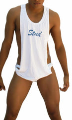 Icker Sea Stud Tank Top T Shirt White/Blue COI-13-13