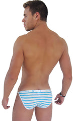 Icker Sea Sailor Stripe Logo Trim Clip Microslip Bikini Underwear COI-14-18