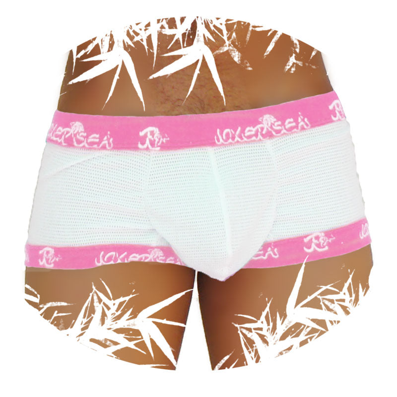 Icker Sea Fresh Dots Logo Trim Boxer Brief Underwear Pink COI-14-FD-02