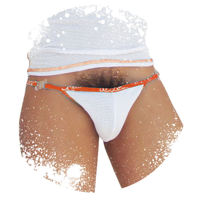 Icker Sea Fresh Dots Logo Trim Microslip Bikini Underwear Orange COI-14-FD-03