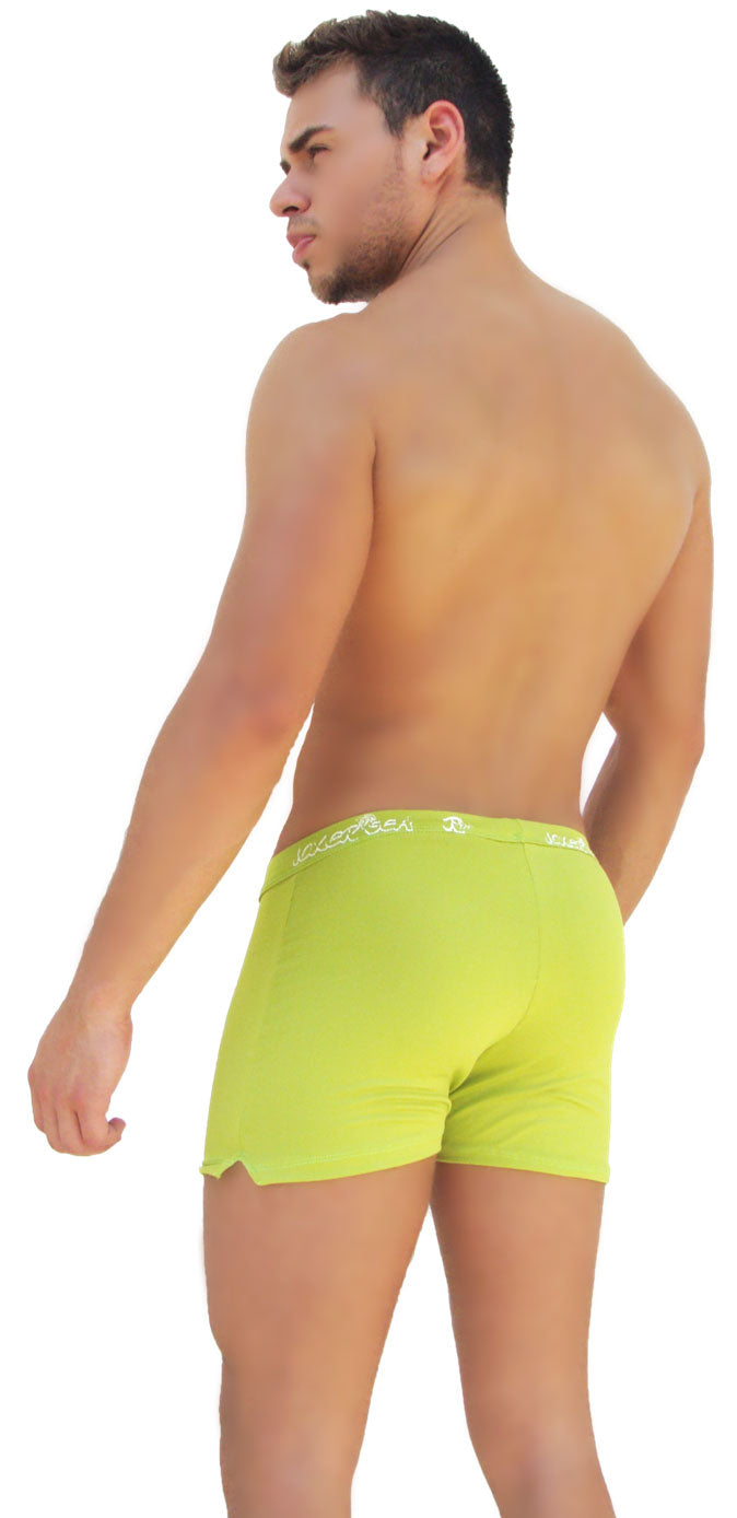 Icker Sea Side Slit Long Boxer Brief Underwear Green COI-14-GREEN-08