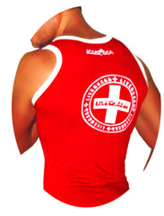 Icker Sea Lifeguard Tank Top T Shirt Red COI-14-LFR-01
