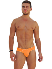 Icker Sea Logo Trim Kiss My Ass Brief Underwear Orange COI-14-ORANGE-03