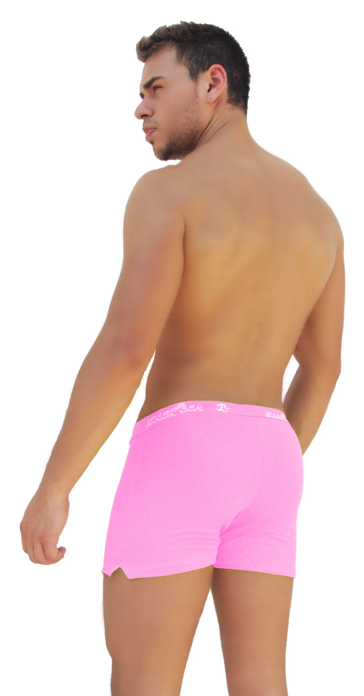 Icker Sea Side Slit Long Boxer Brief Underwear Pink COI-14-PINK-08