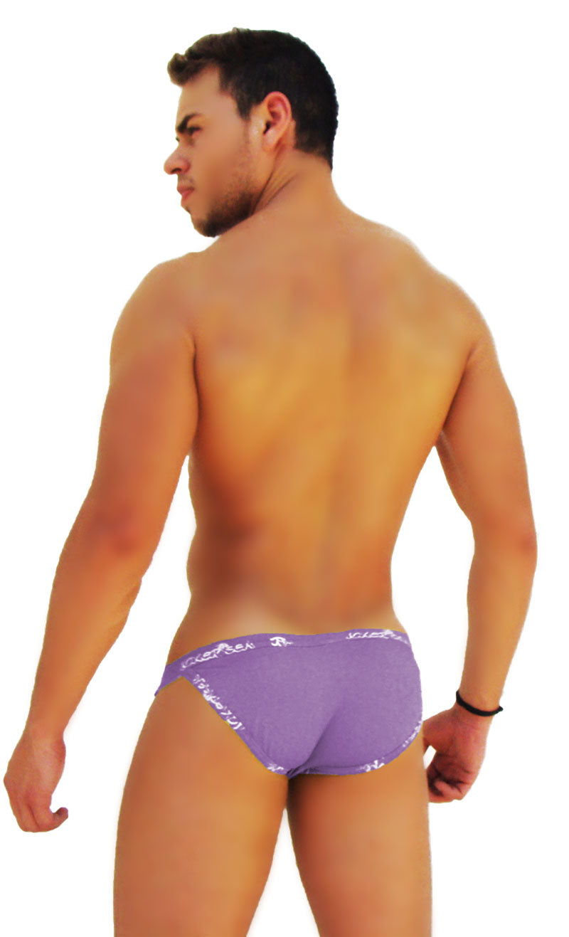 Icker Sea Logo Trim Microslip Bikini Underwear Purple COI-14-PURPLE-01