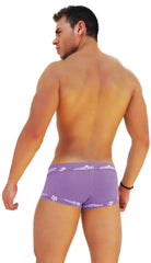 Icker Sea Logo Trim Lace Front Boxer Brief Underwear Purple COI-14-PURPLE-07