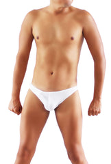 Icker Sea Contrast Stitching Pouch Underwear White COI-16-06