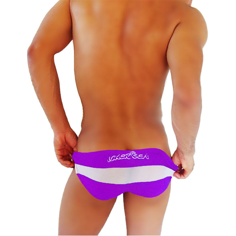 Icker Sea Transparent Panel Slip Bikini Underwear Purple COI-16-20