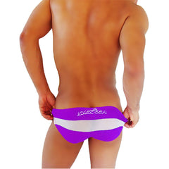Icker Sea Transparent Panel Slip Bikini Underwear Purple COI-16-20