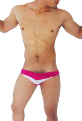 Icker Sea Transparent Panel Slip Bikini Underwear Fuchsia COI-16-23