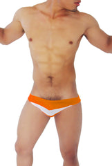 Icker Sea Transparent Panel Slip Bikini Underwear Orange COI-16-24