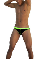 Icker Sea Stud Slip Bikini Underwear Black/Green COI-16-33BG