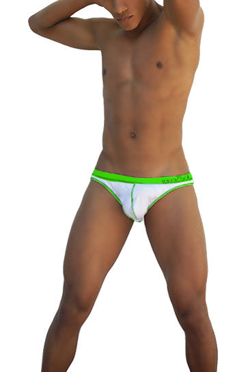 Icker Sea Stud Slip Bikini Underwear White/Green COI-16-33WG