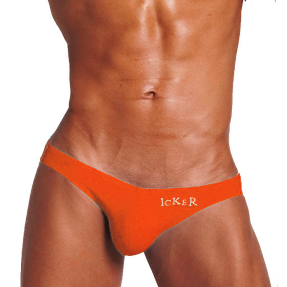 Icker Sea Bottomless Jock Bikini Jock Strap Underwear Orange COI-18-01