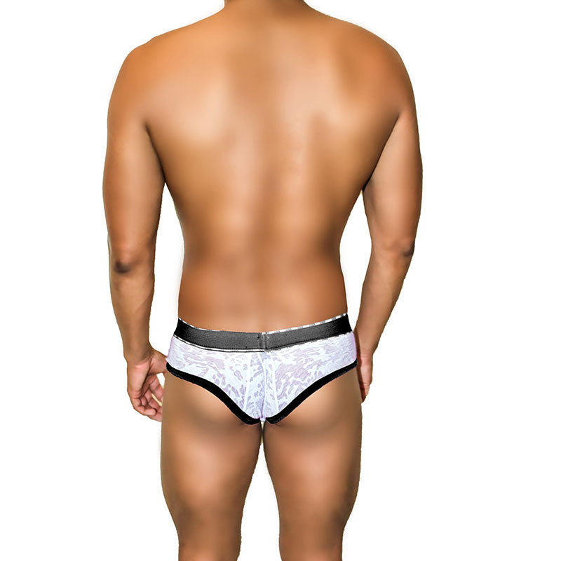 Icker Sea Acid Mesh Piping Brief Underwear Black COI-21-02