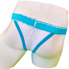 Icker Sea Acid Mesh Piping Cheeky Tanga Bikini Underwear Blue COI-21-03