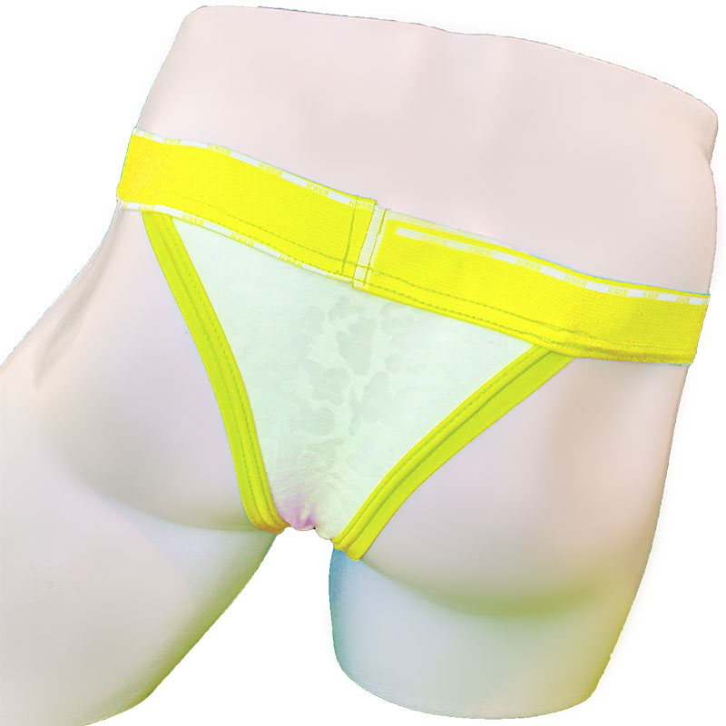 Icker Sea Acid Mesh Piping Cheeky Tanga Bikini Underwear Mango COI-21-03