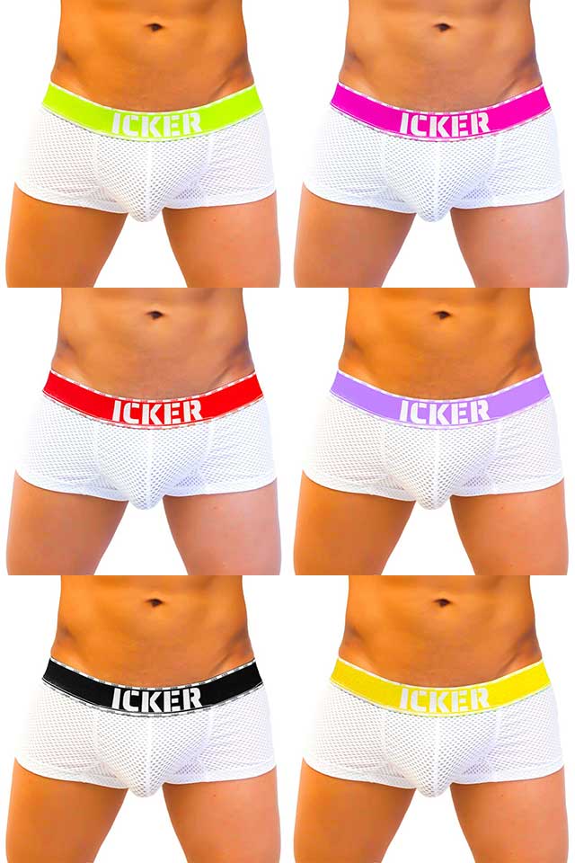 Icker Sea [7 Pack] Mesh Contrast Boxer Brief Underwear COI-22-04
