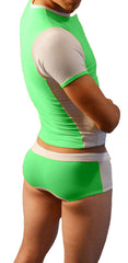 Icker Sea Duotone Matching T Shirt & Boxer Brief Set Green/White COR-16-05