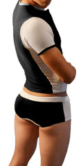 Icker Sea Duotone Matching T Shirt & Boxer Brief Set Black/White COR-16-07