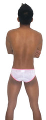 White briefs with pink trim and a subtle pattern icker sea devoured brief bikini underwear pink white co i 13 07