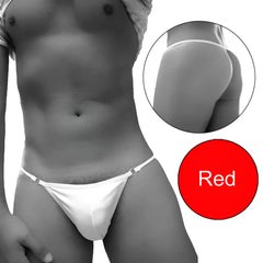 Icker Sea free access mini suspensor ring pouch underwear in red with white trim and a red thong design