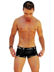 Black men’s boxer briefs with white r and jockey branding on waistband in icker sea logo trim underwear black coli 14 black 06