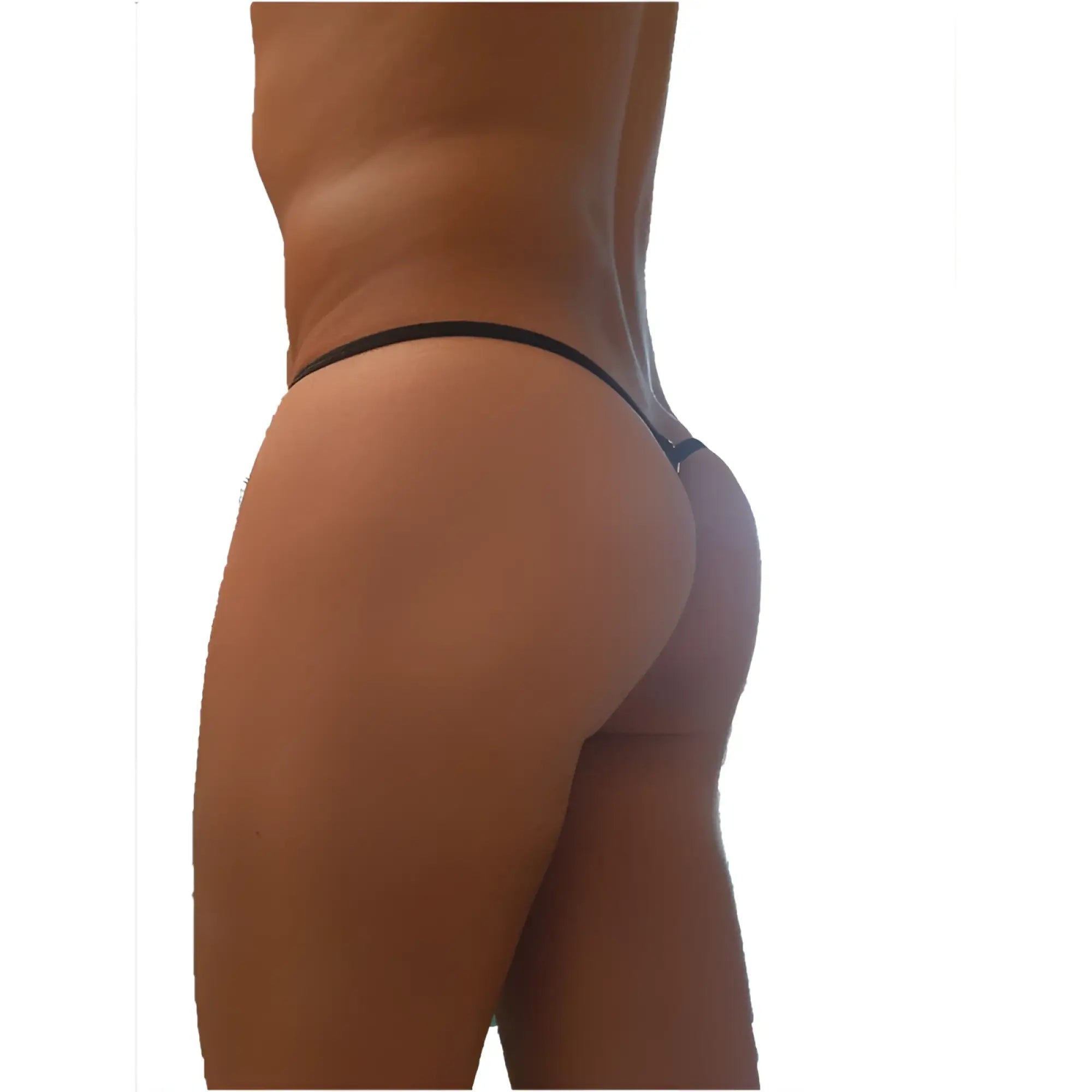 Black thong underwear with thin smooth elastic waistband and minimalistic design from icker sea mini ring collection