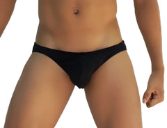 Black icker sea smile me slip bikini underwear with smooth form-fitting briefs design in black