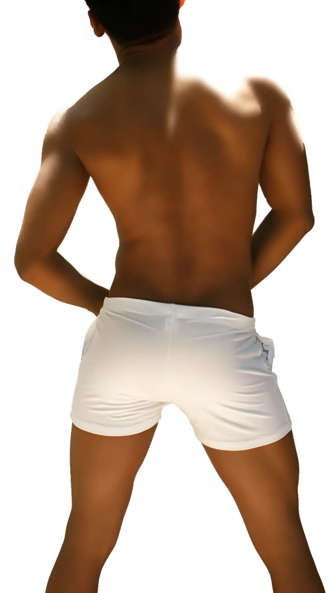 Icker Sea sports tennis shorts white SHR-13-02 with sleek form-fitting design and subtle side pockets