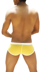 Icker sea weekly contrast panel brief underwear in bright yellow with white waistband and trim for comfortable wear