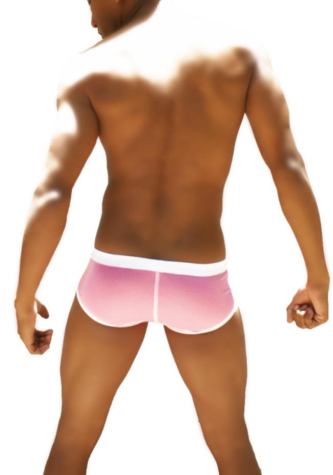 Icker Sea Weekly Contrast Panel Brief Underwear Pink/White WK-13-06