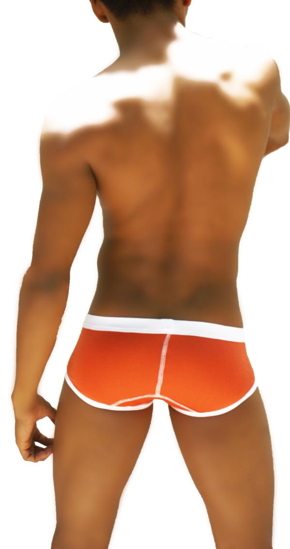 Icker Sea Weekly Contrast Panel Brief Underwear Orange/White WK-13-07