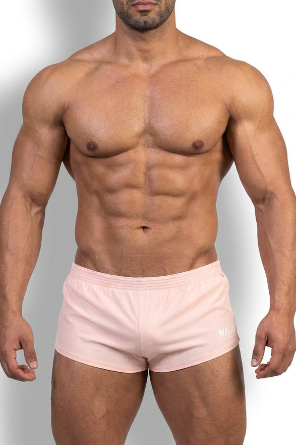 JJ Malibu Men's Stretch-It 2" Short Shorts - Nude Pink