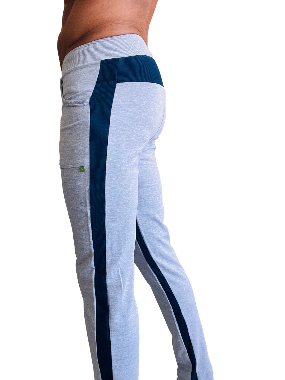 Pantalon de survêtement Eco-Track & Yoga (Gris chiné avec bleu)