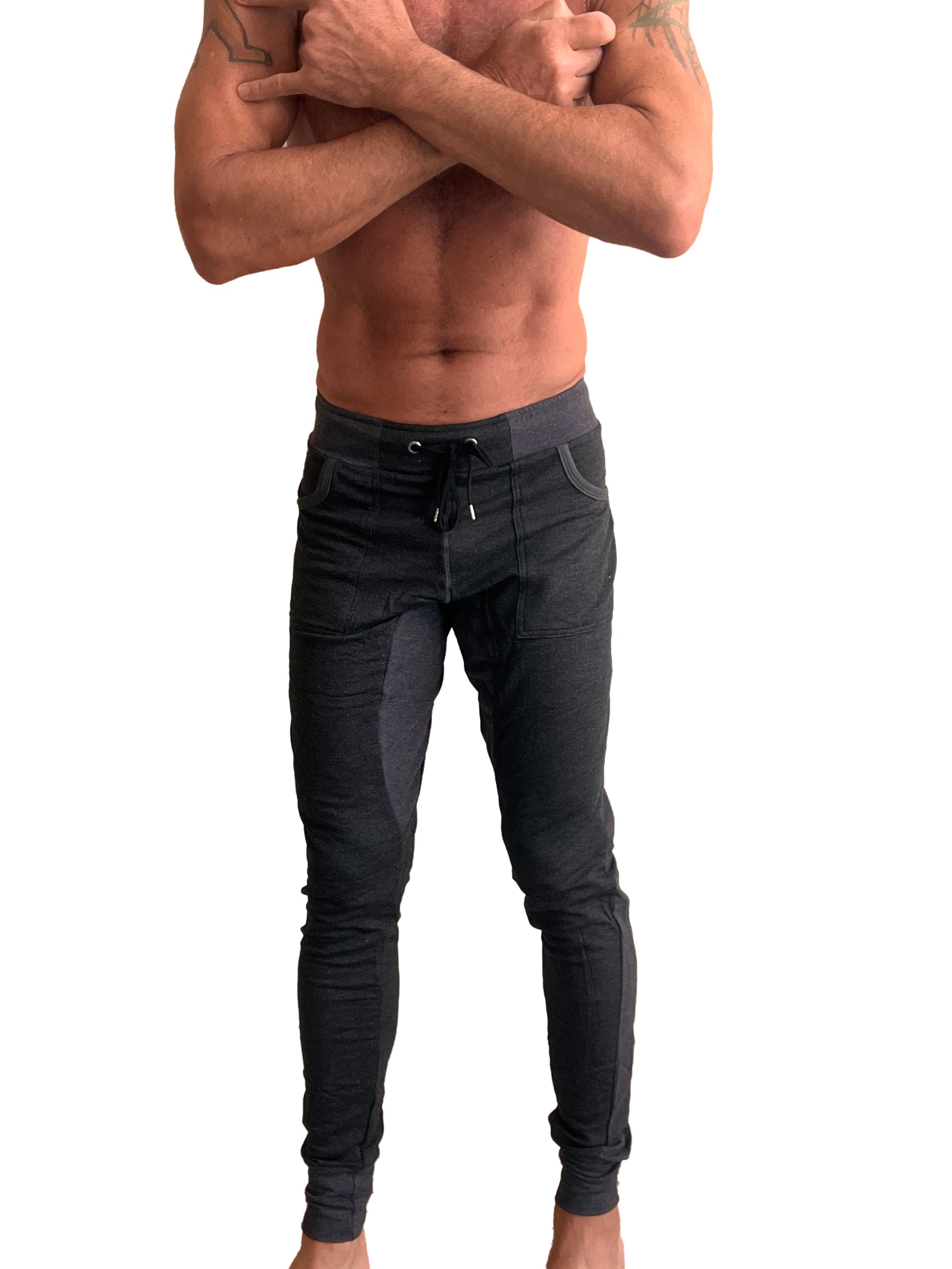 **Édition Hiver** Pantalon de jogging et de yoga long en polaire de luxe à revers (Charbon)