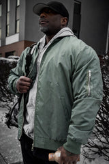 Jed North Men's Men's Premium Bomber Jacket - Olive