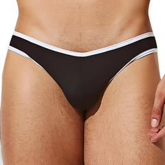 Black briefs with white trim from intymen ine029 jockstrap highlighting contrast edging and supportive fit